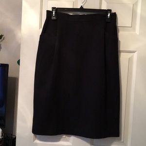 Worthington Black  Skirt with Black  Pleated Slit